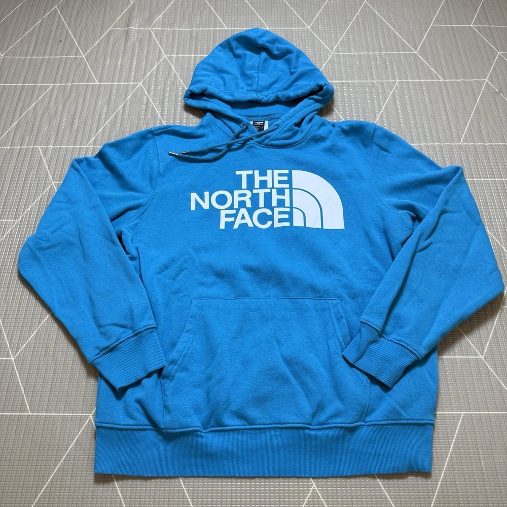 The North Face Blue Half Dome Logo Hoodie Men's M Pullover